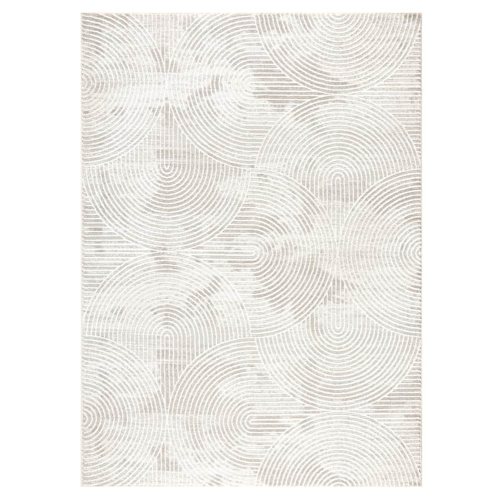 TOWN & COUNTRY LIVING Luxe Maya Soft Arches Ivory 5 ft. x 7 ft. Area Rug