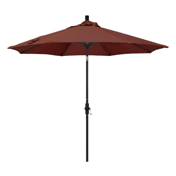 California Umbrella 9 ft. Aluminum Collar Tilt Patio Umbrella in Terrace Adobe Olefin