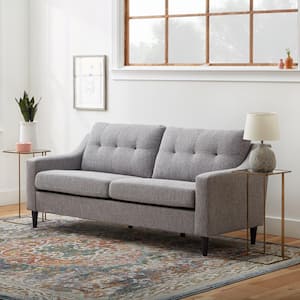 Ellen 75 in. Slope Arm 3-Seater Sofa in Light Gray