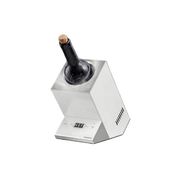 1 Bottle Electric Wine Cooler Bucket for 750 ml Vino or Some Champagne, Single Bottle Chiller for Poolside Party