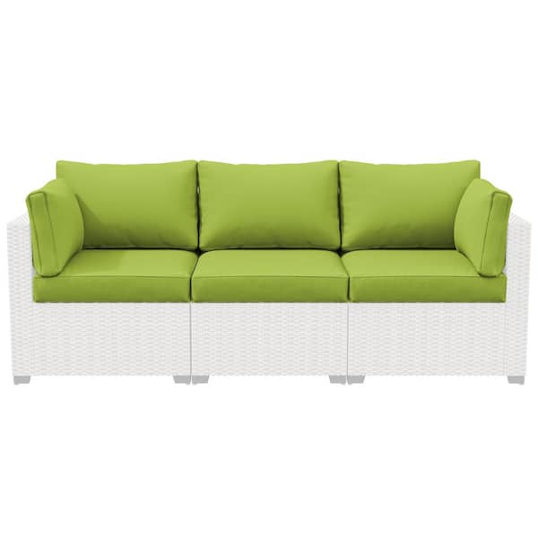 Kimunuk 25.6 in. x 23.6 in. x 4 in. (8-Piece) Deep Seating Outdoor Lounge Chair Sofa Cushion with Lumber Pillow Cushion Grass