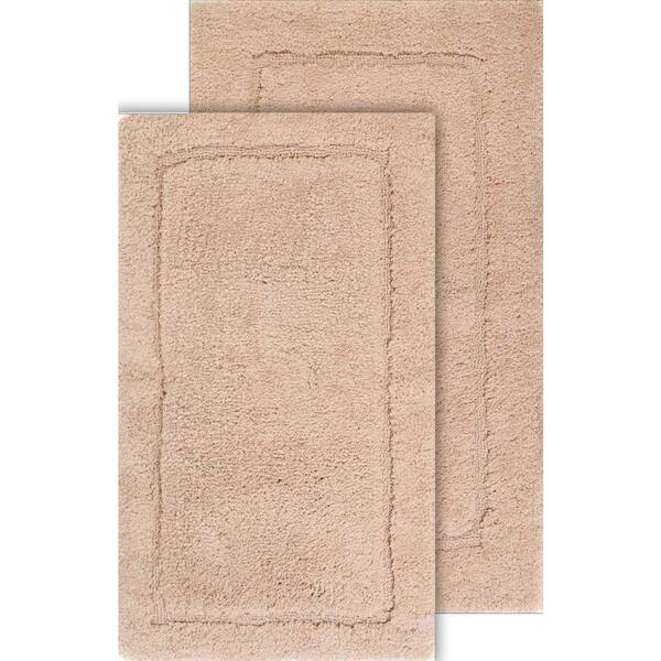 Chesapeake Merchandising Microfiber Spa Taupe 23 in. x 39 in. 2-Piece Bath Rug Set
