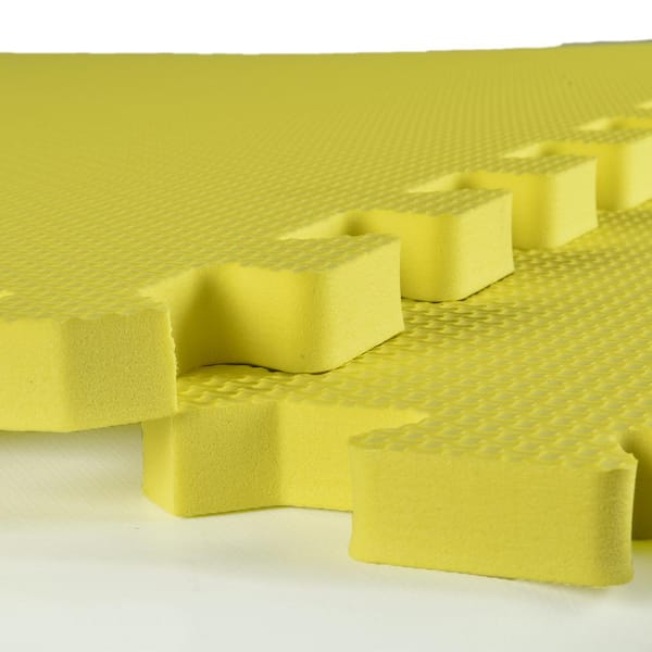 Meister X-Thick 1.5 Interlocking 10 Tiles Gym Floor Mat - Yellow