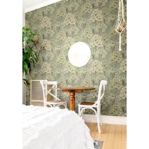 Little Explorers 2 Green Cottage Tree Matte Finish Non-Pasted Non-Woven Wallpaper Roll