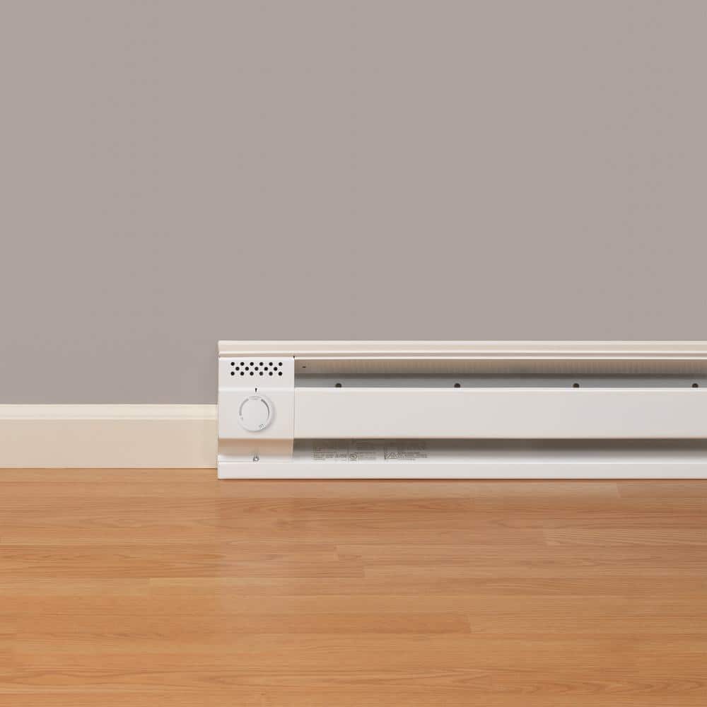 Cadet White Single Pole Line Voltage Baseboard Thermostat