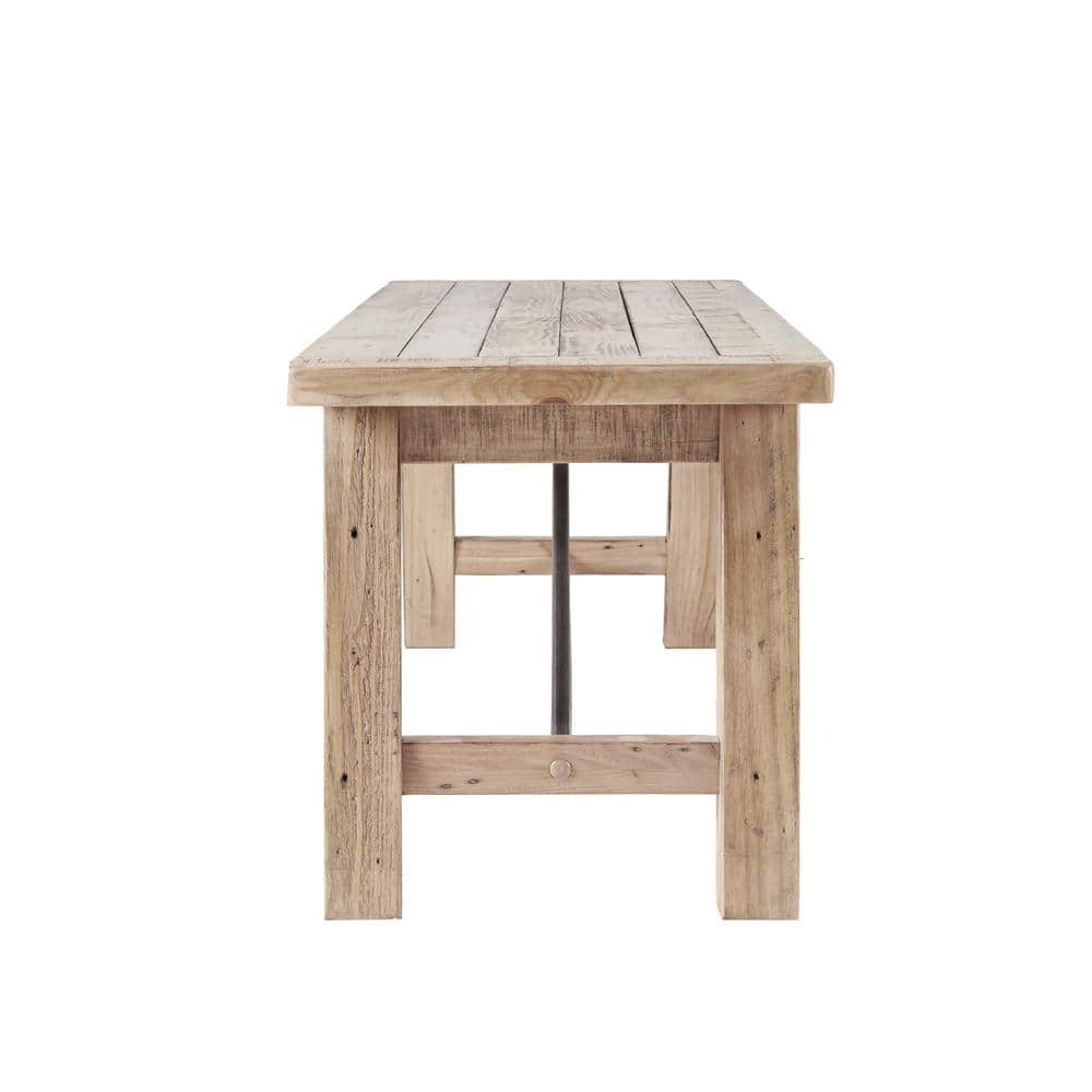 Reclaimed Pine and Gunmetal 66" Rustic Dining Bench