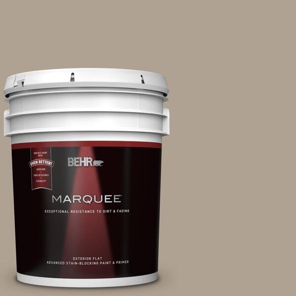 BEHR MARQUEE 5 gal. #UL170-20 Sierra Sand Flat Exterior Paint and Primer in One