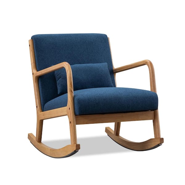 Unbranded Modern Teal Fabric Rocking Chair