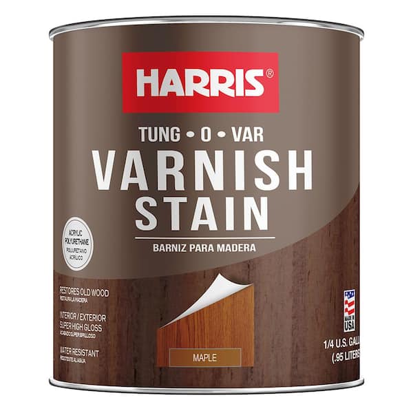 Harris Tung-O-Var 8 oz. Maple High-Gloss Varnish Stain 31205 - The Home  Depot