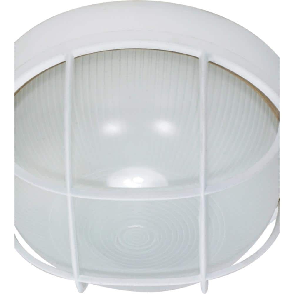 13" Brass and Glass Indoor/Outdoor Flush Mount Light