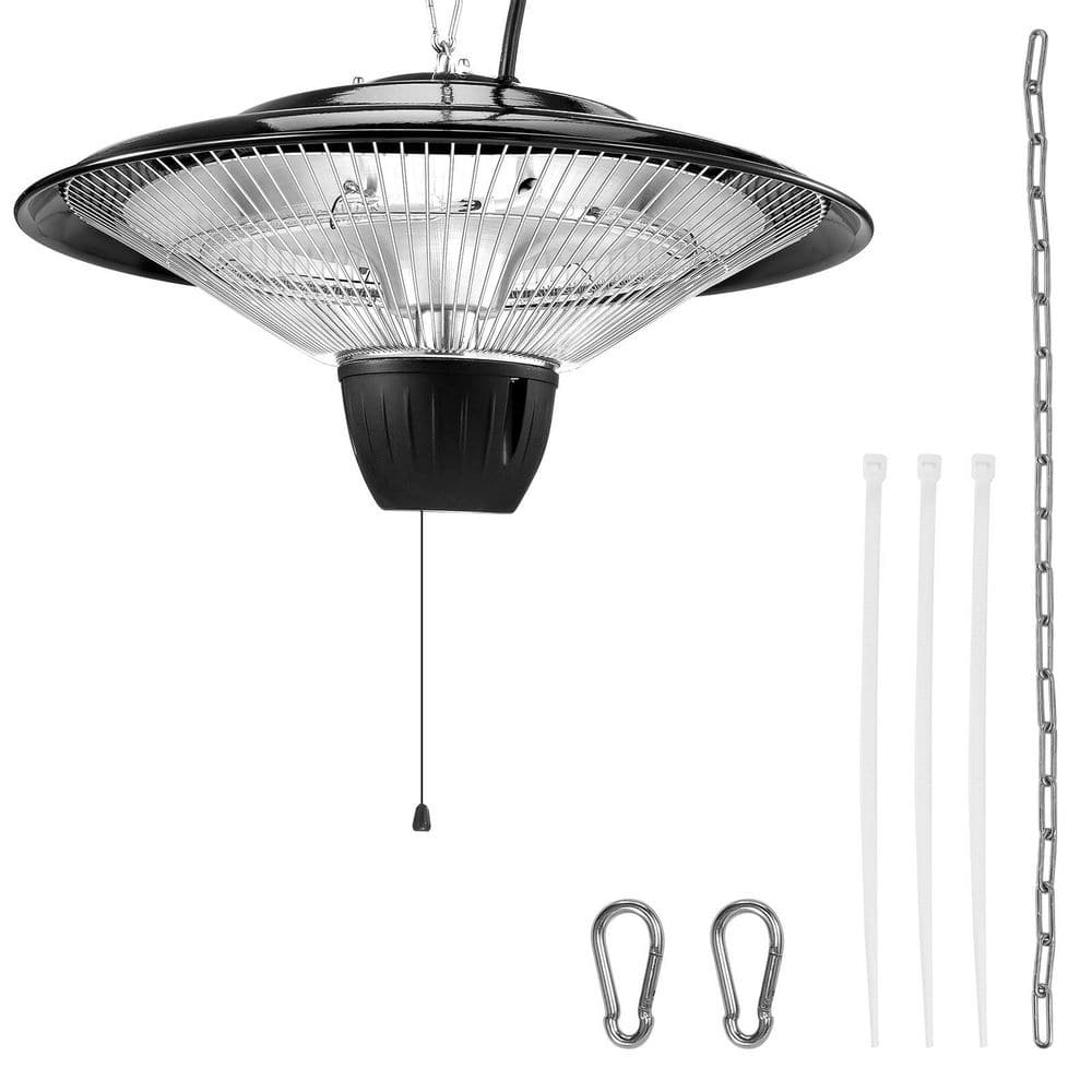 Electric Hanging Patio Heater, 1500W Infrared Heater with IP34 Protection, 23.6 in. Pull Cord & Adjustable Chain price history on PriceWatchPro