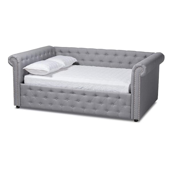 Baxton Studio Mabelle Gray Full Daybed 154 9484 HD The Home Depot