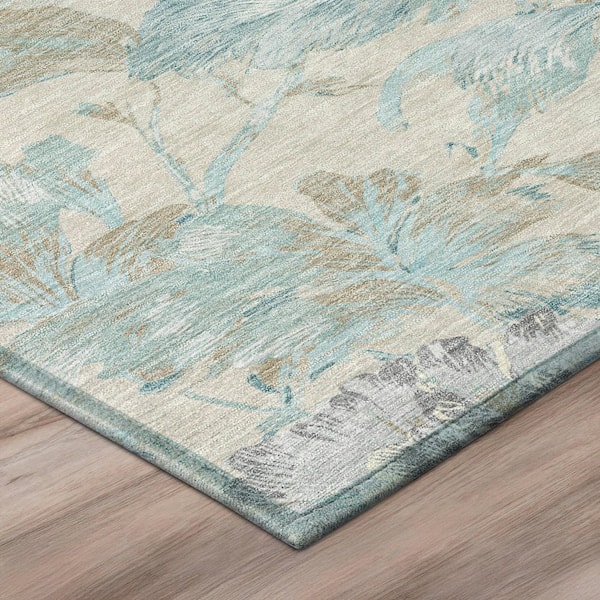 Chantille Machine Washable Indoor/Outdoor Abstract ACN3063 Linen 8 ft. x 10 ft. Area Rug