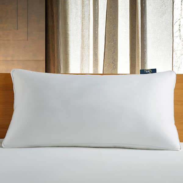 Serta 300-Thread Count White Down Fiber Bed Side Sleeper Medium Firm King Size Pillow