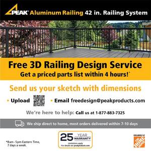 6 ft. White Aluminum Deck Railing Stair Hand and Base Rail Kit