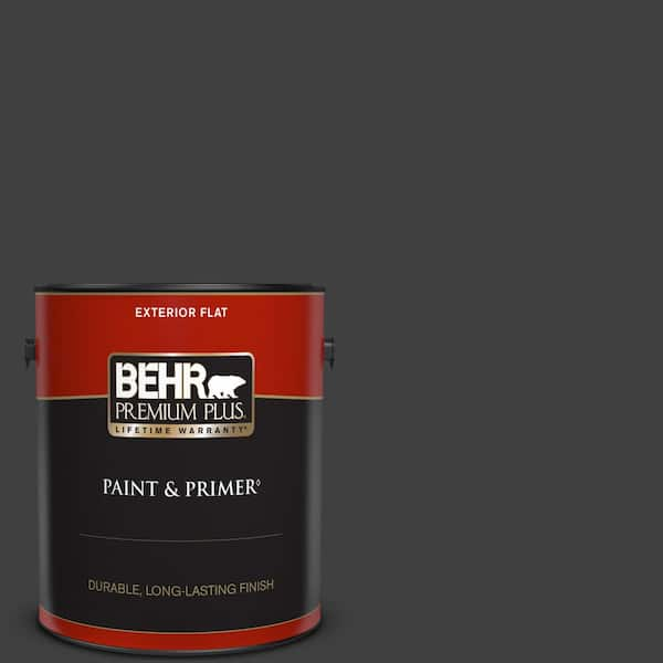 BEHR PREMIUM PLUS 1 gal. #BXC-02 Bauhaus Flat Exterior Paint & Primer