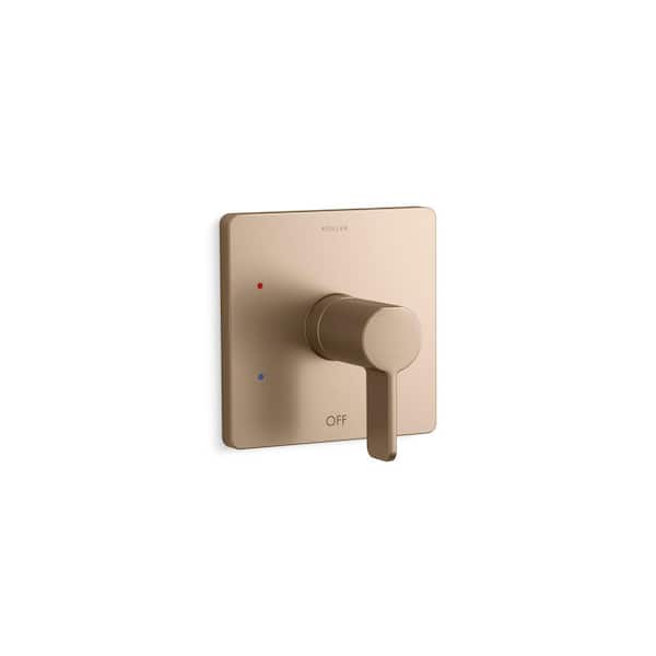 KOHLER Parallel Rite-Temp Single Handle Shower Valve Trim in Vibrant Brushed Bronze