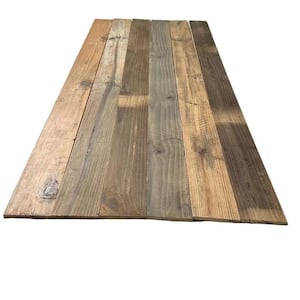 Rustic Look Naturally Weathered Reclaimed Barn Wood Panels (Set of 14-Piece)