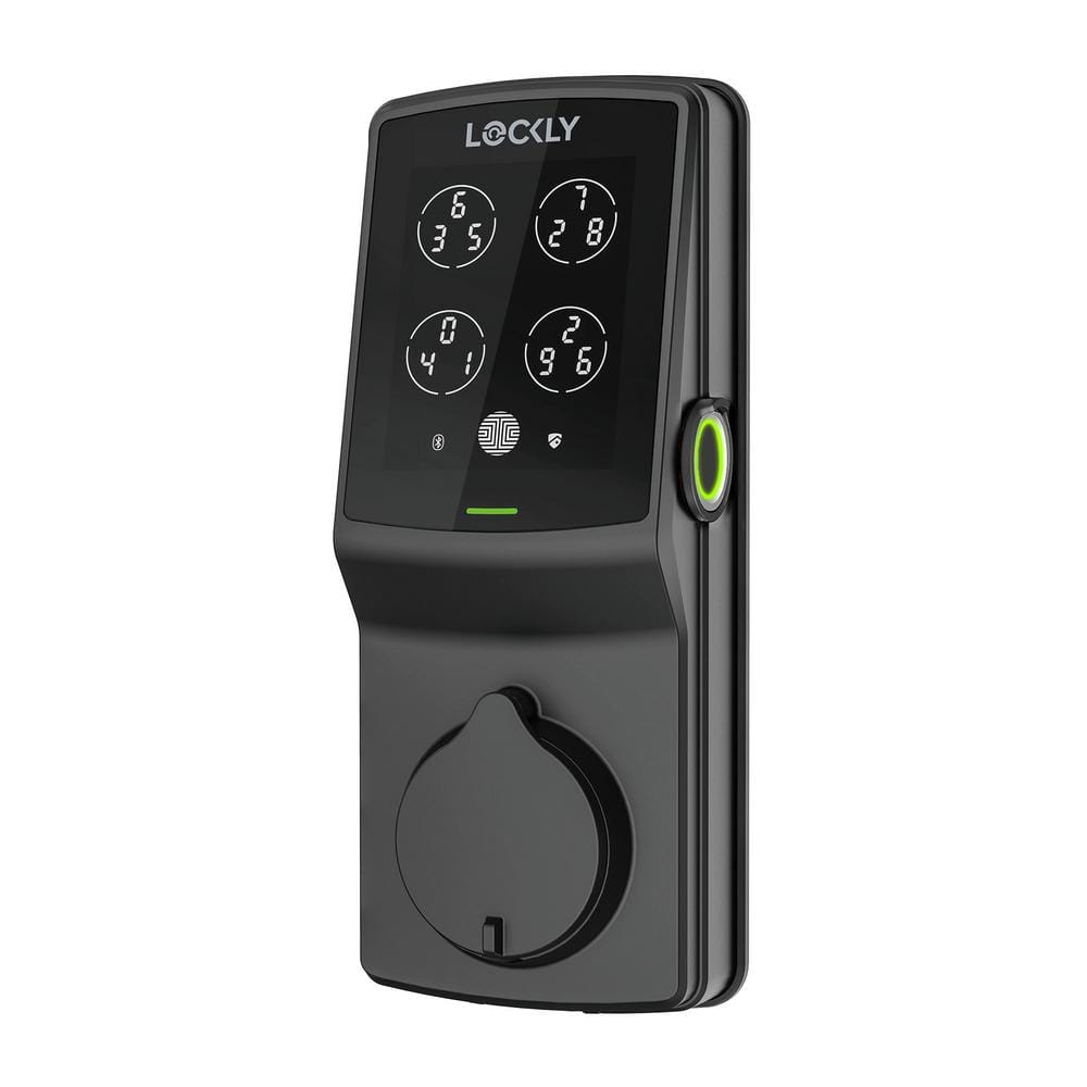 Matte Black Smart Deadbolt with Fingerprint and Keypad