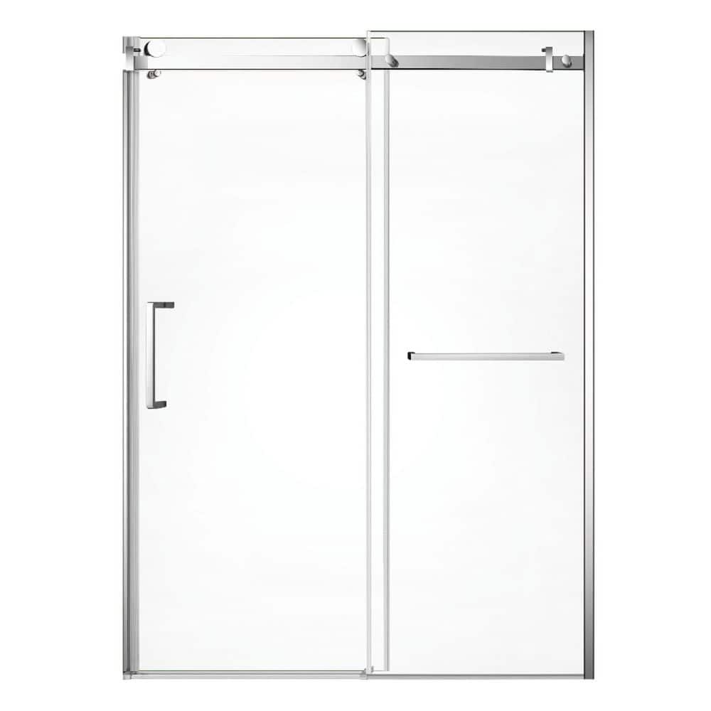 Prato 57.9 in. W x 2.3 in. H Semi Frameless Sliding Shower Door, Polished Chrome, 8mm Clear Glass price history on PriceWatchPro