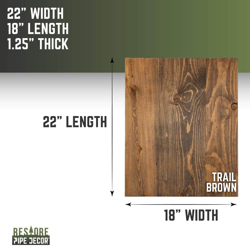 Trail Brown Solid Wood Rectangular End Tabletop