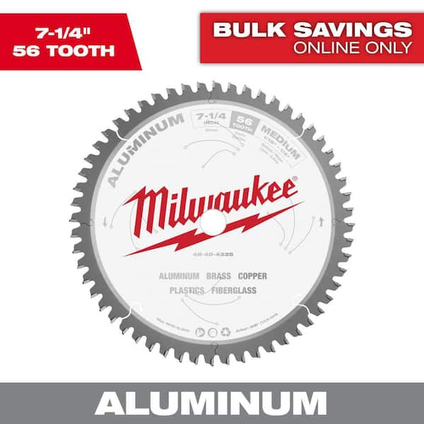 7-1/4 in. x 56 Carbide Teeth Aluminum Cutting Circular Saw Blade