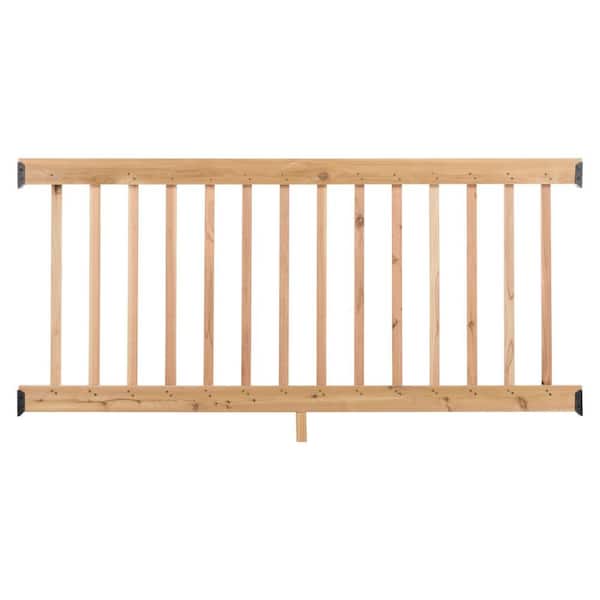 ProWood - 3 ft. x 6 ft. Western Red Cedar Wood Deck Line Railing Kit with B2E Balusters
