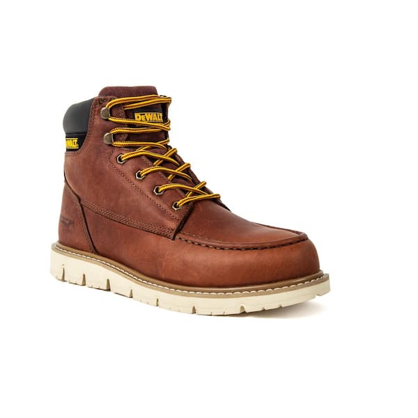 DEWALT Men's Flex Moc 6'' Work Boots - Soft Toe - Walnut Pitstop Size 9.5(M)