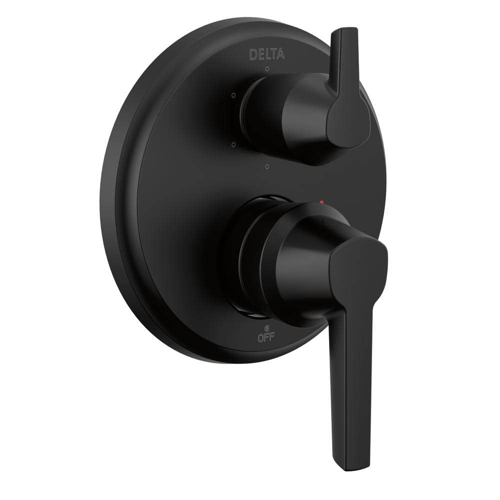 Galeon 2-Handle Wall Mount Diverter Trim Kit with 6-Setting Integrated in Matte Black (Valve Not Included) price history on PriceWatchPro