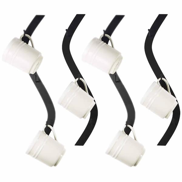 Unbranded Black Unique S Curve Design Coffee Cup Rack Wall Hanging Holder - Set of 4