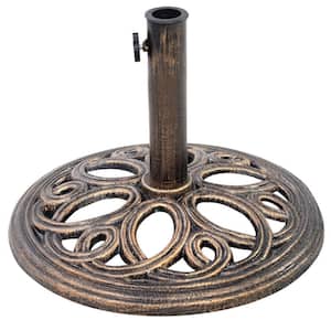 Bronze Powder Coated Finish #. 0 1 Count - 18-Inch Made from Rust Free Composite Materials UBP18181-BR 18-Inch Cast Stone Umbrella Base 