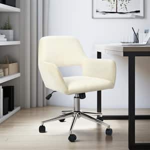 Ross Beige Modern Standard Fabric Upholstered Swivel Office Chair Ergonomic Task Chair with Arms and Tilt