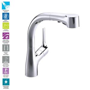 Elate Single-Handle Pull-Out Sprayer Kitchen Faucet In Polished Chrome