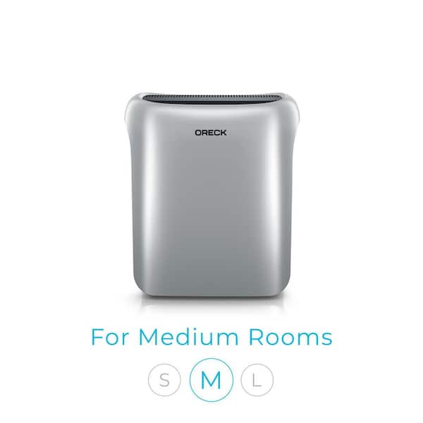 Air Response 206 sq. ft. HEPA-Type Filter Whole House Air Purifier in Metallic with Odor Control and Auto Mode