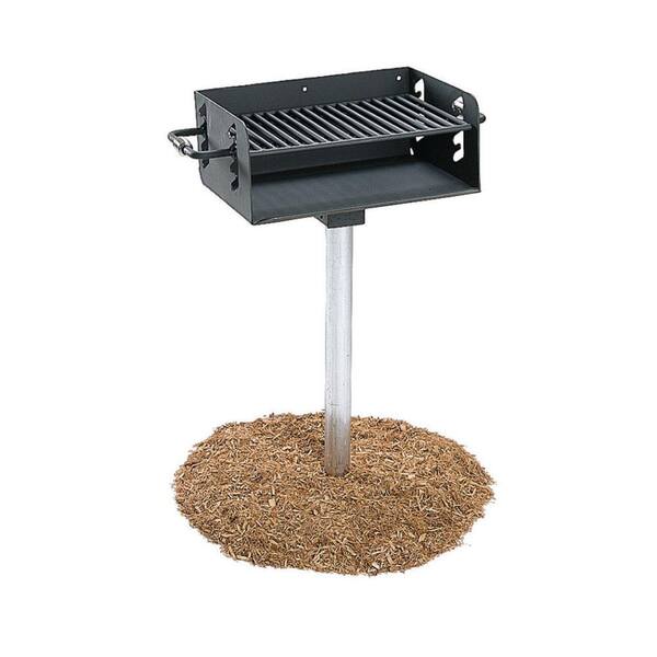 Ultra Play Rotating Commercial Park Charcoal Grill with Post