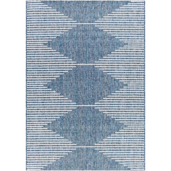 Peroti Navy 4 ft. 3 in. x 5 ft. 11 in. Indoor/Outdoor Area Rug