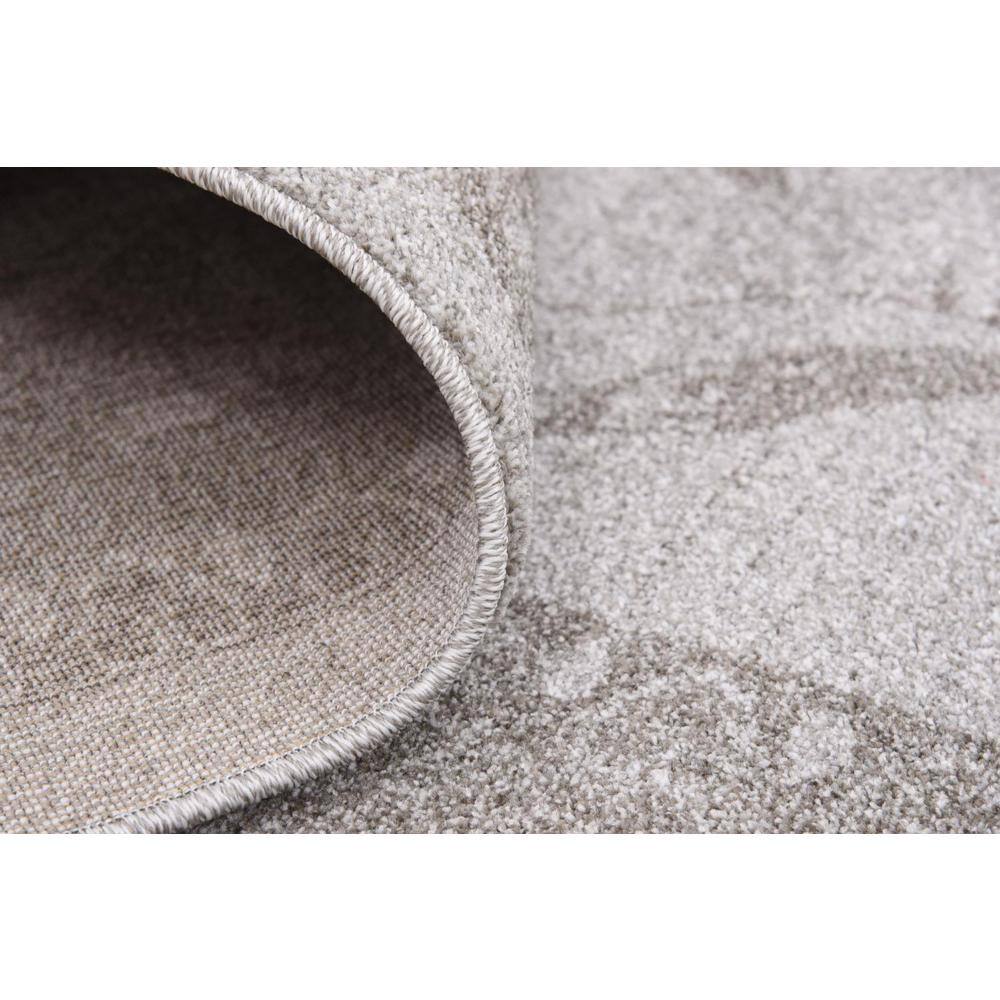 La Jolla Floral Motif Easy-Care Area Rug in Light Gray - 10' x 14'