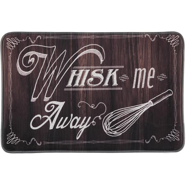 J&V TEXTILES Whisk Me Away 30 in. x 20 in. Anti-Fatigue Kitchen Mat