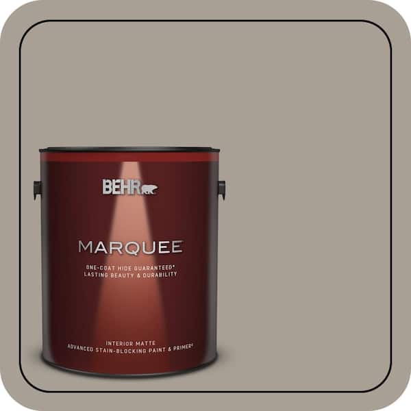 BEHR MARQUEE 1 gal. #PPU24-09 True Taupewood Matte Interior Paint & Primer