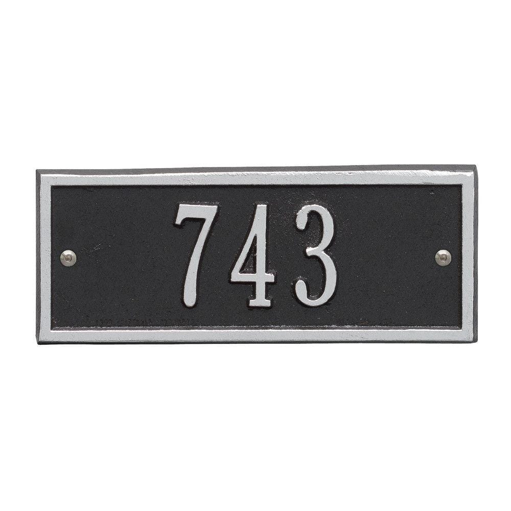 Hartford Rectangular Black/Silver Petite Wall 1-Line Address Plaque price history on PriceWatchPro