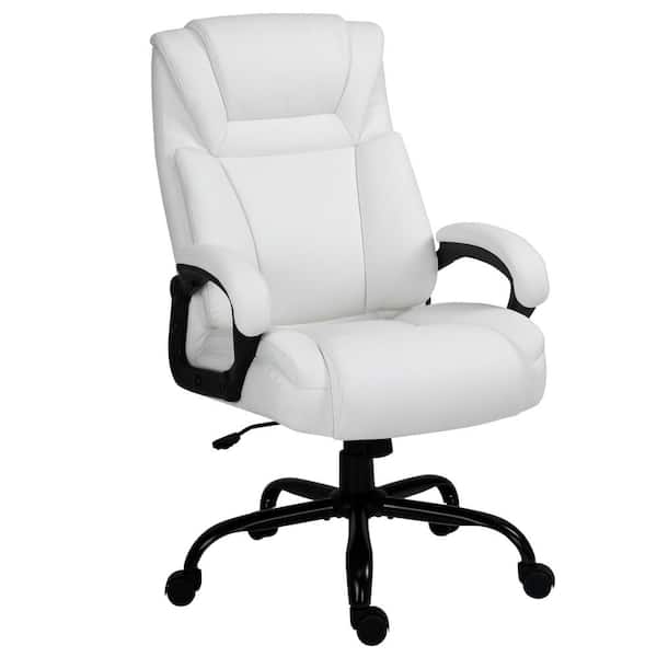 PU Leather Home Office Chair Mid-Back Swivel Ergonomic Computer Desk Task Chair 