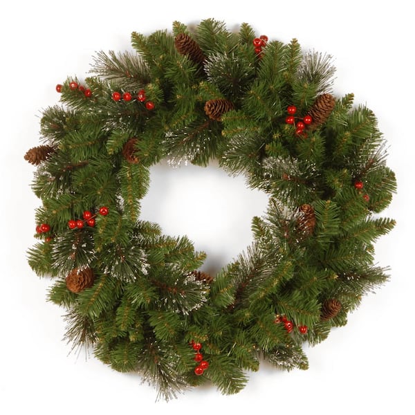 National Tree Company Crestwood Spruce 24 in. Artificial Wreath