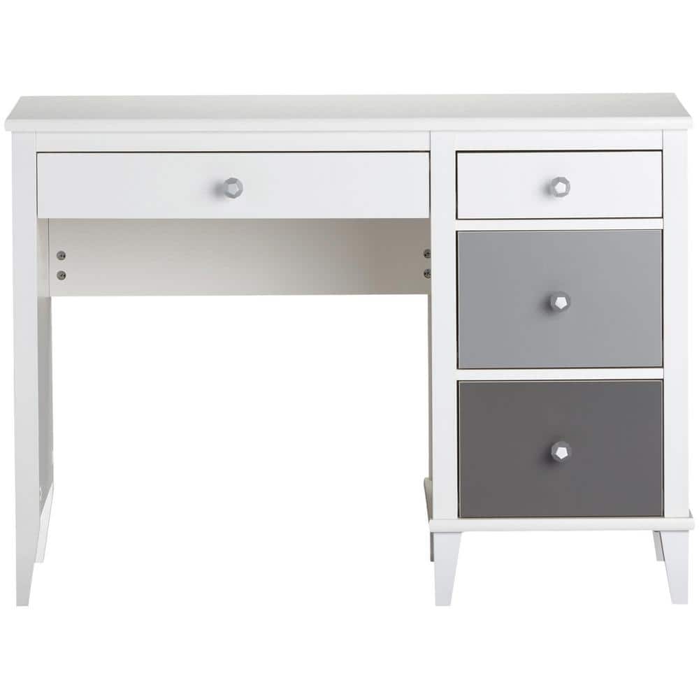 Monarch Hill Poppy 41'' Gray Engineered Wood Computer Desk with Drawers