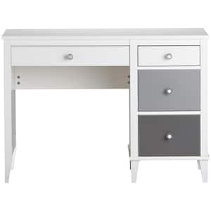 Monarch Hill Poppy White with Grey Drawers Kids Desk