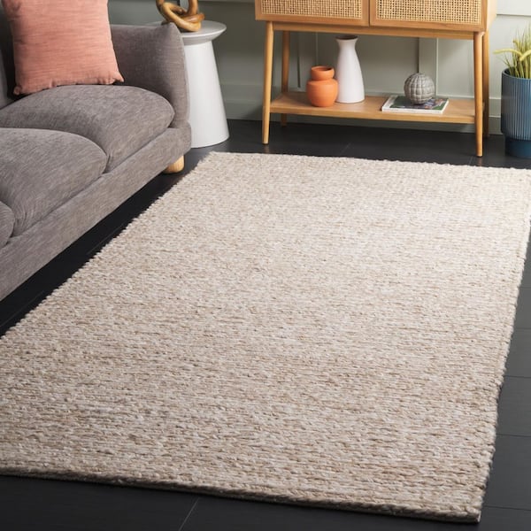 Natura 3 ft. x 5 ft. Beige/Taupe Solid Marle Area Rug