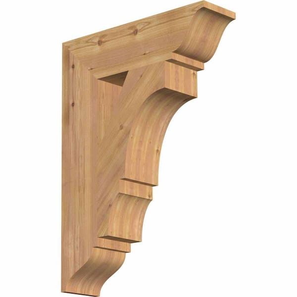 Ekena Millwork 5.5 in. x 30 in. x 22 in. Western Red Cedar Balboa Traditional Smooth Bracket