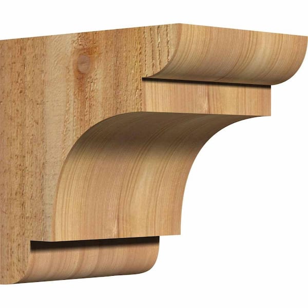 Ekena Millwork 6 in. x 8 in. x 8 in. Western Red Cedar New Brighton Rough Sawn Corbel