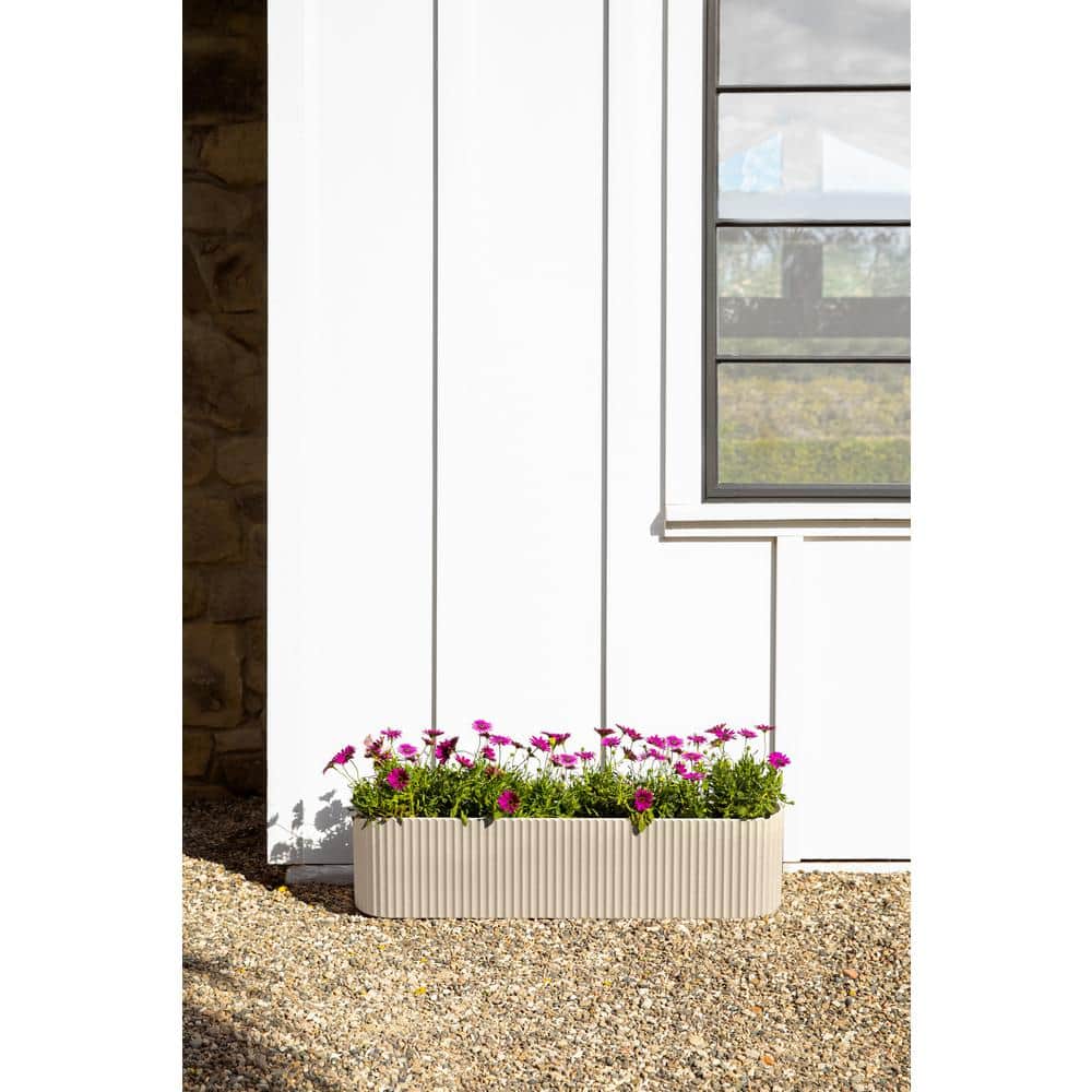 Sandstone 36" Plastic-Stone Window Box Planter