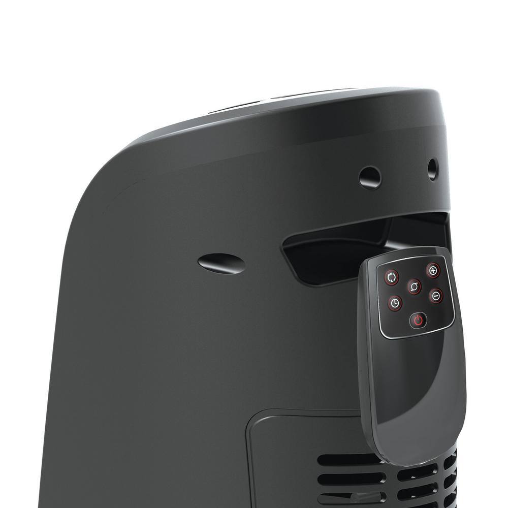 Lasko 23" Black Ceramic Electric Tower Heater with Remote