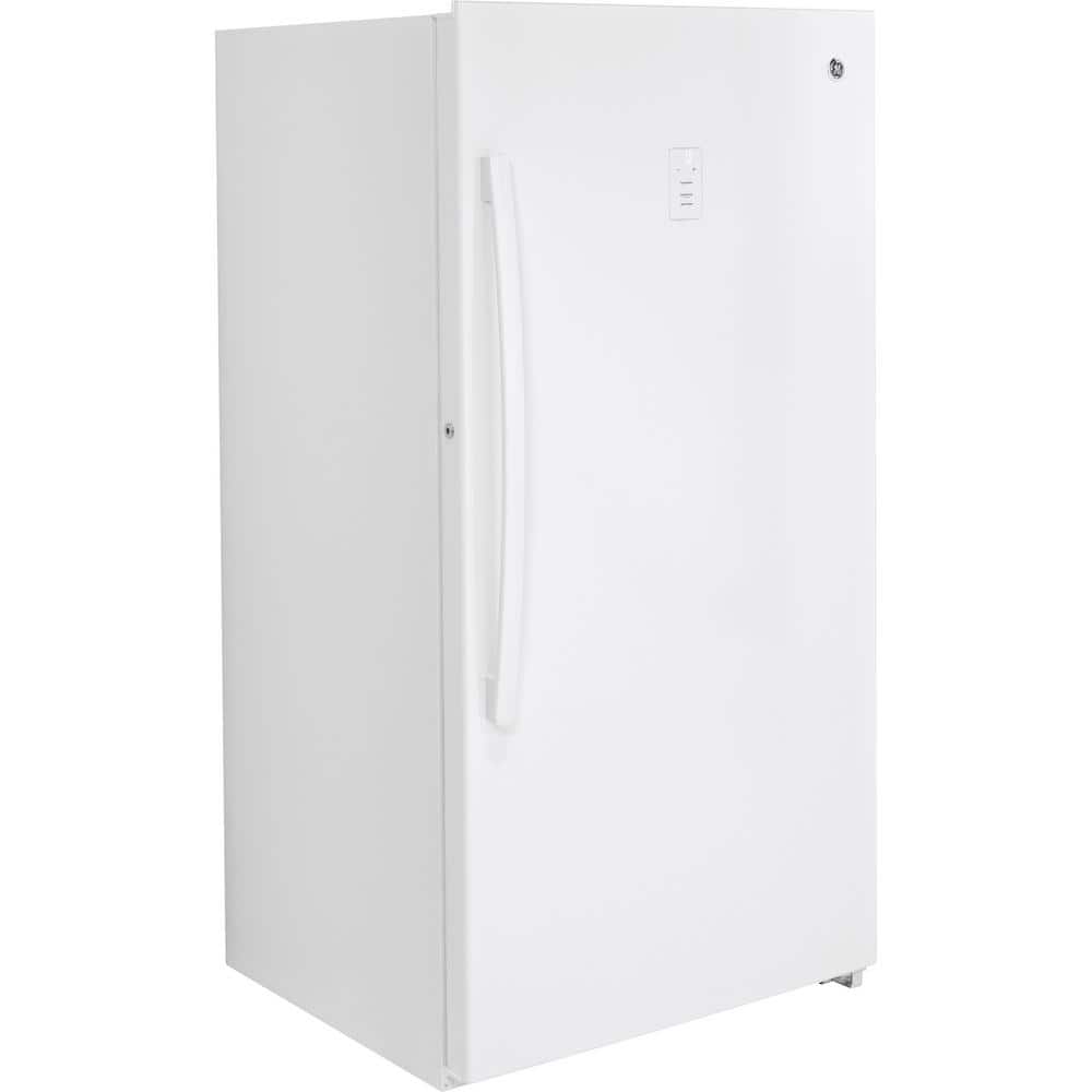 White Frost-Free Upright Freezer with Electronic Controls